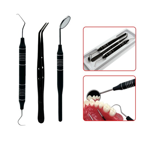 3pcs black dental - 3pcs, oral