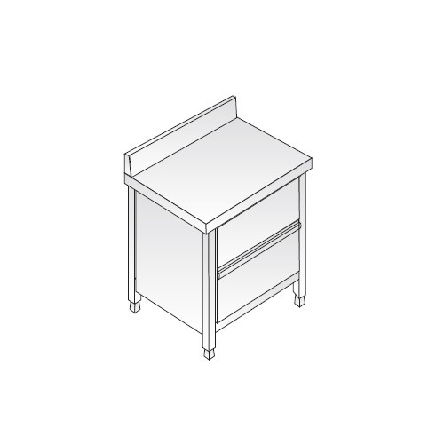 Cassettiera 56x70x85 acciaio