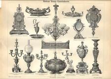 Stampa antica OGGETTI IN