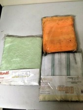 Stock di 2 tende più una coppia di tendine tenda da interni bianco verde arancio