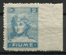 Rijeka 1919 Sass. C32f Neuf * MH 100% cobalt lumière 2 C.