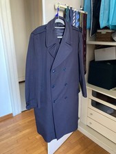 Impermeabile lungo blu con