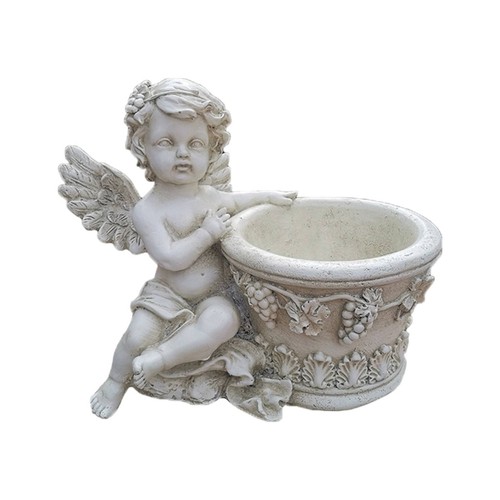 Vaso con angelo - vaso, resistente
