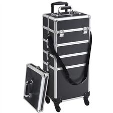 Valigia Trolley 5 in 1 Trucchi Beauty Case Viaggio Estetista Professionale Nera