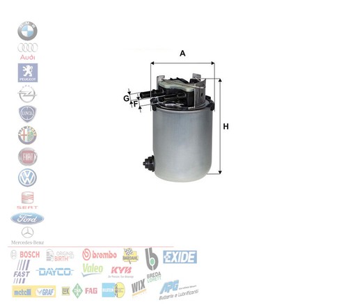 Filtro carburante nissan - filtro,