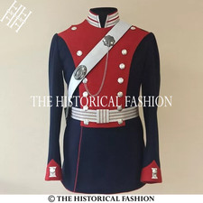 Cappotto lana blu navy uomo giacca militare napoleonica ufficiale generale britannico tunica