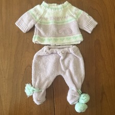 Set pantaloni maglione maglia vestito bambini toppa cavolo vintage 1985 Poms Coleco