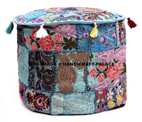 Pouf ottomano turchese - pouf,