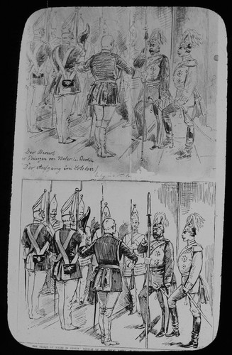 Magic lantern slide german - lantern,