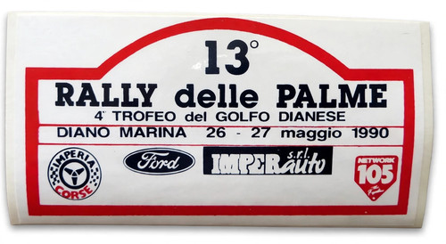 Adesivo vintage rally - 13°,