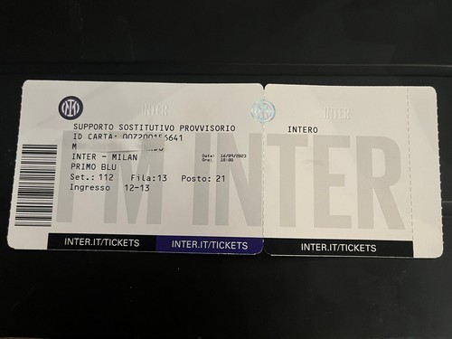Biglietto inter milan - biglietto,