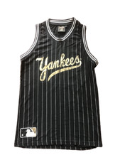 MAJESTIC Canotta Maglia New York Yankees NY cooperstown t-shirt cotone size L