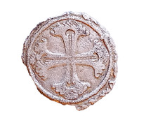 MILANO. SESINO SCUDO E CROCE. RARO. 1550-66Argento. FRANCESCO I° SFORZA.  N44