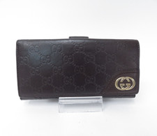 Portafoglio lungo Gucci GG ad incastro Sukey Guccissima in pelle biford I#47988