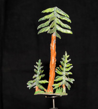 3 vecchie statuine in peltro