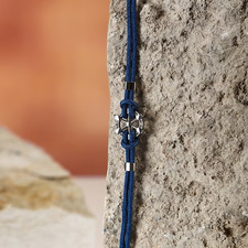 Bracciale uomo/ragazzo gioielli Morellato linea Versilia SAHB20 cordoncino blu