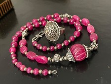 COLLANA RADICE DI RUBINO E