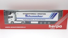 Herpa 144711 1:87 Scania 124HL borsa frigo semirimorchio Schumacher Würselen *CONFEZIONE ORIGINALE*