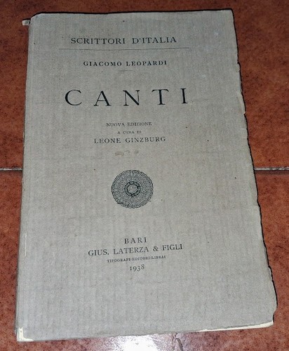Giacomo leopardi canti - giacomo,
