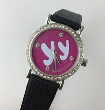 OROLOGIO ENRICO COVERI QUARZO DONNA  ACCIAIO 24 MM STRASS CORONA SCATTO  FASHION