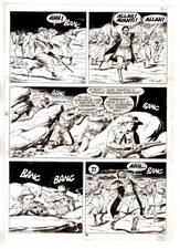 Tex - Fantasmi nel deserto - p.85 - Erio Nicolo' - Tavola Originale  - 1975