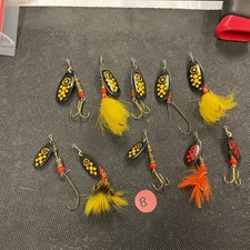 Lotto 10 pezzi trottole vintage Mepps taglia 2 e 4 (1 prezzo 1 lotto)