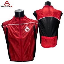 Mens Red Sleeveless Ventilated