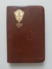 Agenda da Tasca Banchiere 1936 In Pelle SCRITTA
