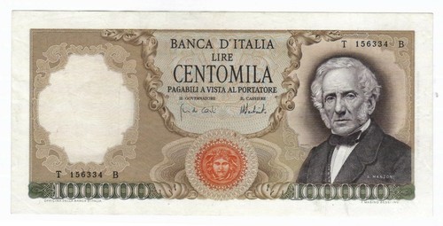 100000 lire manzoni t156334b - 100000,