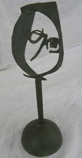 Gino MASCIARELLI (Chieti 1940–Milano 2021) Volto totemico Scultura bronzo cm 27