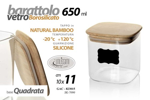 Barattolo vetro borosilicato - vetro,