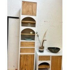 Mobile colonna bagno in legno