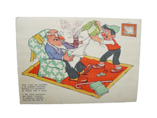 VECCHIA CARTOLINA ILLUSTRATA DA JACOVITTI 1950 POMPIERI VIGILI DEL FUOCO