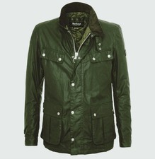 Barbour International Duke giacca verde cera uomo media verde salvia prezzo consigliato £ 269