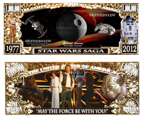 Star wars banconota million - star,