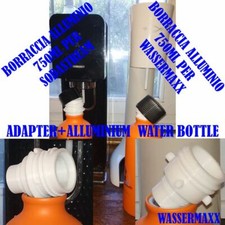 ADATTATORE + BOTTIGLIA ALLUMINIO ADATTO PER SODASTREAM WASSERMAXX ALUMINIUM 