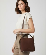 La Martina Tierra borsa a tracolla, suede moro dark chocolate LMSB002SUC0.MM2QG