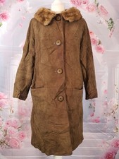 Cappotto shearling scamosciato