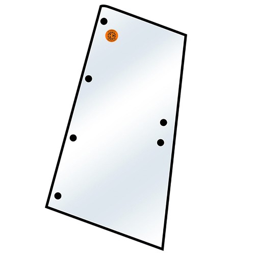 Cab glass rear - cab, quarter
