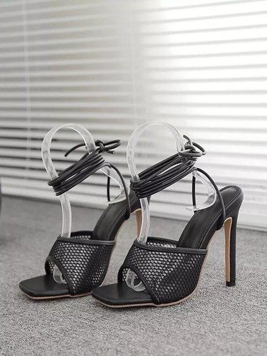 Sandali donna nero - , lacci