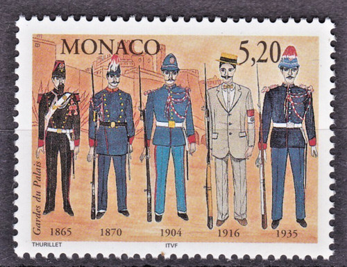 Francobollo monaco guardes - francobollo,