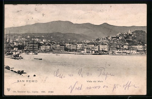 Cartolina sanremo vista dal - cartolina,