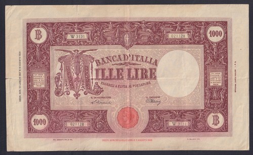 Banconota italia 1000 lire - banconota,