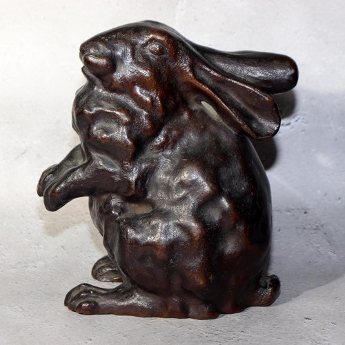 Statua coniglio bronzo