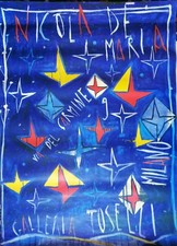 NICOLA DE MARIA - Grande storico manifesto GALLERIA TOSELLI, Milano - anni 80