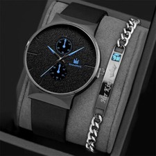 2 Pezzi Orologio Moda Uomo