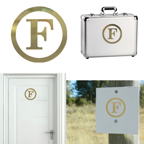 Lettera adesivo vinile da - f,