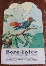 SEGNALIBRO D'EPOCA ORIGINALE BORO TALCO BOROTALCO ROBERTS COLIBRI O UCCELLO MOSC