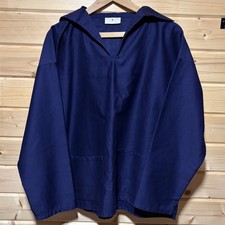Vintage Monument Smock, Blu Navy, Pescatore Artisti Inglese, Taglia Uomo Medium
