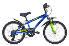 BICI TORPADO MTB JUNIOR T630 PUMA MOUNTAIN BIKE 20'' BAMBINO 6V ACCIAIO BLU LIME